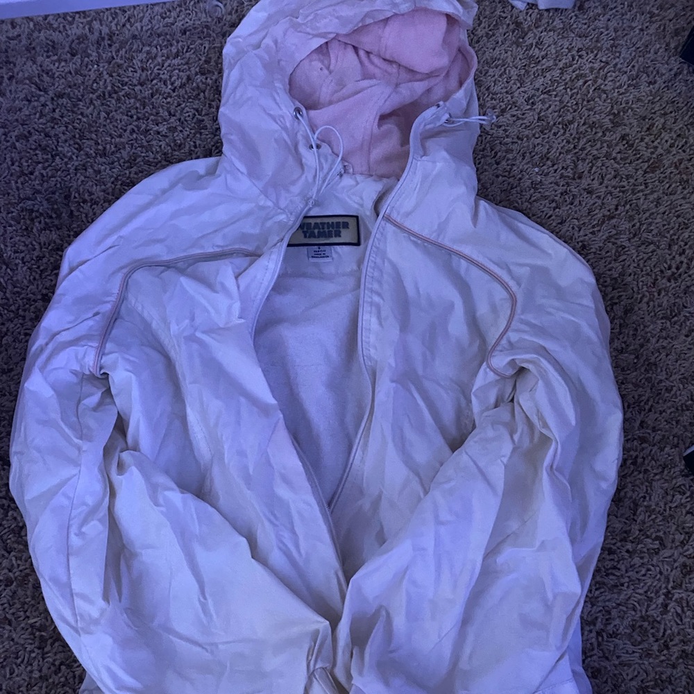 white weather tamer raincoat